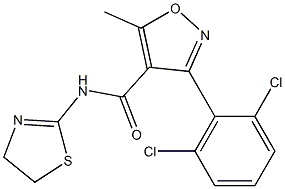 N4-(4,5-dihydro-1,3-thiazol-2-yl)-3-(2,6-dichlorophenyl)-5-methylisoxazole- 4-carboxamide Structure