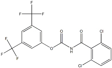 3,5-di(trifluoromethyl)phenyl N-(2,6-dichlorobenzoyl)carbamate 구조식 이미지