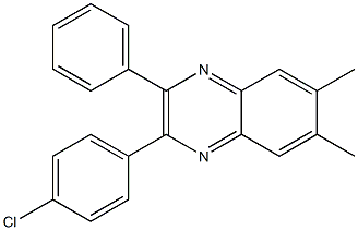 2-(4-chlorophenyl)-6,7-dimethyl-3-phenylquinoxaline 구조식 이미지