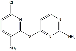 4-[(3-amino-6-chloro-2-pyridyl)thio]-6-methylpyrimidin-2-amine Structure