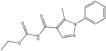 ethyl N-[(5-methyl-1-phenyl-1H-pyrazol-4-yl)carbonyl]carbamate 구조식 이미지