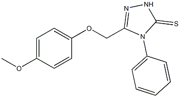 5-[(4-methoxyphenoxy)methyl]-4-phenyl-2,4-dihydro-3H-1,2,4-triazole-3-thione Structure