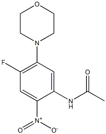 N1-(4-fluoro-5-morpholino-2-nitrophenyl)acetamide 구조식 이미지