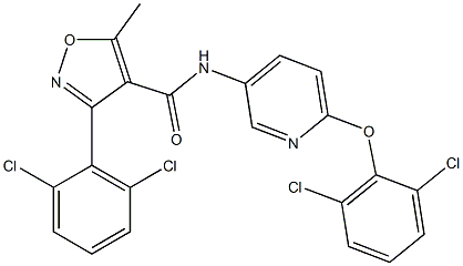 N4-[6-(2,6-dichlorophenoxy)-3-pyridyl]-3-(2,6-dichlorophenyl)-5-methylisoxazole-4-carboxamide Structure