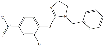 1-benzyl-2-[(2-chloro-4-nitrophenyl)thio]-4,5-dihydro-1H-imidazole 구조식 이미지