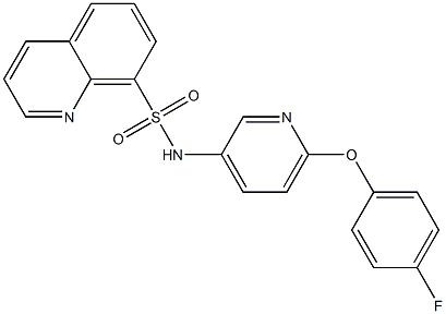 N8-[6-(4-fluorophenoxy)-3-pyridyl]quinoline-8-sulfonamide Structure