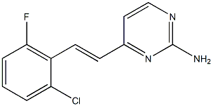 4-[(E)-2-(2-chloro-6-fluorophenyl)ethenyl]-2-pyrimidinamine Structure