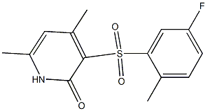 3-[(5-fluoro-2-methylphenyl)sulfonyl]-4,6-dimethyl-2(1H)-pyridinone 구조식 이미지