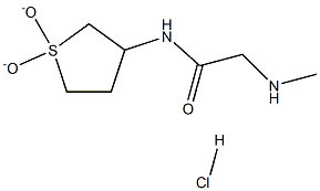 N-(1,1-dioxidotetrahydrothien-3-yl)-2-(methylamino)acetamide hydrochloride 구조식 이미지