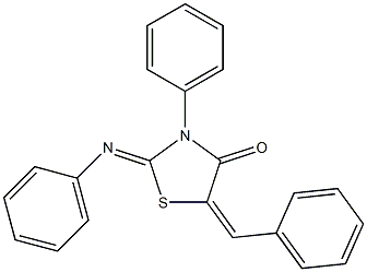 5-benzylidene-3-phenyl-2-(phenylimino)-1,3-thiazolan-4-one 구조식 이미지