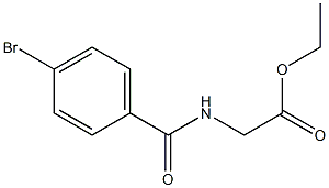 ethyl 2-[(4-bromobenzoyl)amino]acetate 구조식 이미지