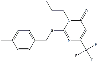 2-[(4-methylbenzyl)sulfanyl]-3-propyl-6-(trifluoromethyl)-4(3H)-pyrimidinone Structure