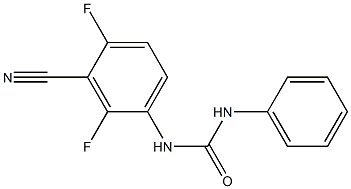N-(3-cyano-2,4-difluorophenyl)-N'-phenylurea Structure