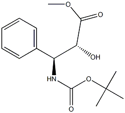 methyl (2R,3S)-3-[(tert-butoxycarbonyl)amino]-2-hydroxy-3-phenylpropanoate 구조식 이미지