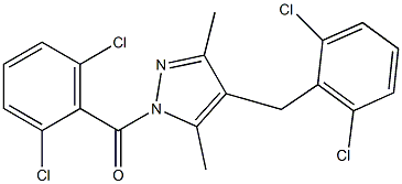 [4-(2,6-dichlorobenzyl)-3,5-dimethyl-1H-pyrazol-1-yl](2,6-dichlorophenyl)methanone Structure