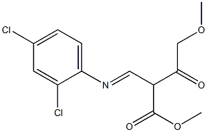 methyl 2-{[(2,4-dichlorophenyl)imino]methyl}-4-methoxy-3-oxobutanoate Structure