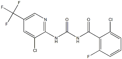 N-(2-chloro-6-fluorobenzoyl)-N'-[3-chloro-5-(trifluoromethyl)-2-pyridyl]urea 구조식 이미지