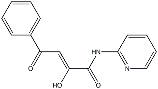 N1-(2-pyridyl)-2-hydroxy-4-oxo-4-phenylbut-2-enamide 구조식 이미지