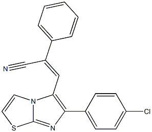 3-[6-(4-chlorophenyl)imidazo[2,1-b][1,3]thiazol-5-yl]-2-phenylacrylonitrile Structure