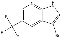 3-bromo-5-(trifluoromethyl)-1H-pyrrolo[2,3-b]pyridine 구조식 이미지