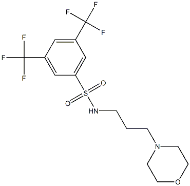 N1-(3-morpholinopropyl)-3,5-di(trifluoromethyl)benzene-1-sulfonamide Structure