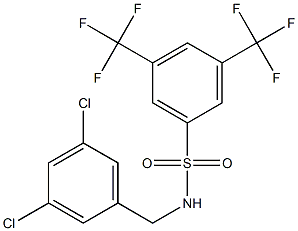 N1-(3,5-dichlorobenzyl)-3,5-di(trifluoromethyl)benzene-1-sulfonamide 구조식 이미지