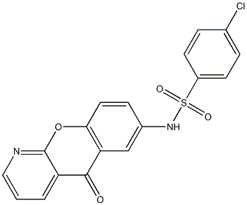 N1-(5-oxo-5H-chromeno[2,3-b]pyridin-7-yl)-4-chlorobenzene-1-sulfonamide Structure