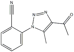 2-(4-acetyl-5-methyl-1H-1,2,3-triazol-1-yl)benzonitrile Structure