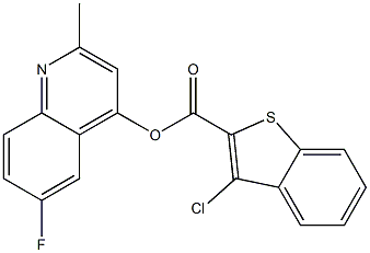 6-fluoro-2-methyl-4-quinolyl 3-chlorobenzo[b]thiophene-2-carboxylate 구조식 이미지