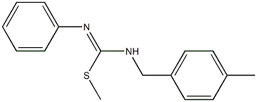 1-methyl-4-({[(methylsulfanyl)(phenylimino)methyl]amino}methyl)benzene 구조식 이미지