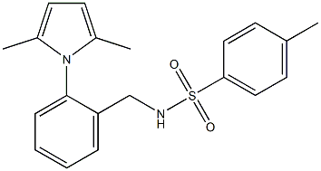 N-[2-(2,5-dimethyl-1H-pyrrol-1-yl)benzyl]-4-methylbenzenesulfonamide 구조식 이미지