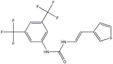 N-[3,5-di(trifluoromethyl)phenyl]-N'-[2-(3-thienyl)vinyl]urea 구조식 이미지