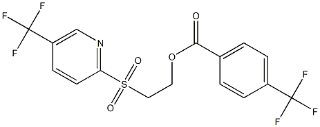 2-{[5-(trifluoromethyl)-2-pyridyl]sulfonyl}ethyl 4-(trifluoromethyl)benzoate 구조식 이미지