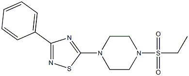 5-[4-(ethylsulfonyl)piperazino]-3-phenyl-1,2,4-thiadiazole Structure