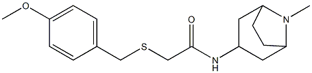 2-[(4-methoxybenzyl)thio]-N-(8-methyl-8-azabicyclo[3.2.1]oct-3-yl)acetamide Structure