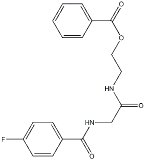 2-({2-[(4-fluorobenzoyl)amino]acetyl}amino)ethyl benzenecarboxylate Structure