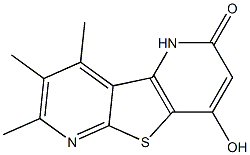 4-hydroxy-7,8,9-trimethylpyrido[2',3':4,5]thieno[2,3-b]pyridin-2(1H)-one 구조식 이미지