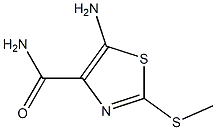 5-amino-2-(methylthio)-1,3-thiazole-4-carboxamide Structure