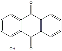 1-hydroxy-8-methyl-9,10-dihydroanthracene-9,10-dione 구조식 이미지