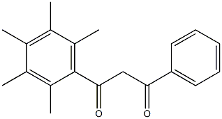 1-(2,3,4,5,6-pentamethylphenyl)-3-phenylpropane-1,3-dione 구조식 이미지