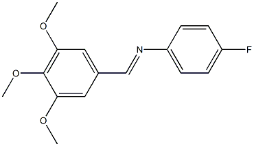 N1-(3,4,5-trimethoxybenzylidene)-4-fluoroaniline 구조식 이미지