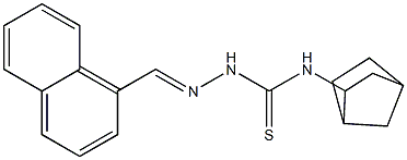 N1-bicyclo[2.2.1]hept-2-yl-2-(1-naphthylmethylidene)hydrazine-1-carbothioamide 구조식 이미지