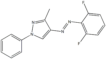 4-[2-(2,6-difluorophenyl)diaz-1-enyl]-3-methyl-1-phenyl-1H-pyrazole 구조식 이미지