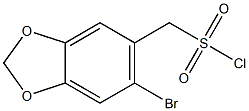 (5-bromobenzo[d][1,3]dioxol-6-yl)methanesulfonyl chloride Structure