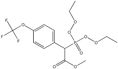 (Diethoxy-phosphoryl)-(4-trifluoromethoxy-phenyl)-acetic acid methyl ester 구조식 이미지