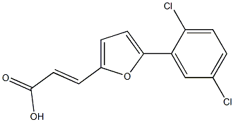 (E)-3-(5-(2,5-dichlorophenyl)furan-2-yl)acrylic acid 구조식 이미지