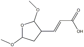 (E)-3-(tetrahydro-2,5-dimethoxyfuran-3-yl)acrylic acid 구조식 이미지