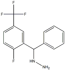 1-((2-fluoro-5-(trifluoromethyl)phenyl)(phenyl)methyl)hydrazine Structure