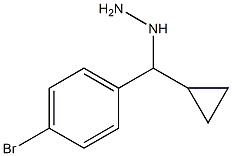 1-((4-bromophenyl)(cyclopropyl)methyl)hydrazine Structure