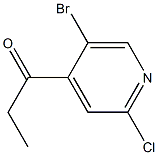 1-(5-bromo-2-chloropyridin-4-yl)propan-1-one 구조식 이미지